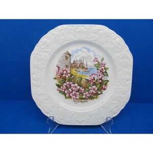 Burleigh Staffordshire  Octagonal Plate  England 8 1/2"